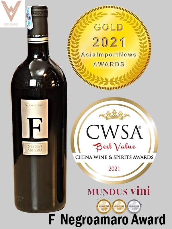 rượu vang F Negroamaro có những giải thuongr gì